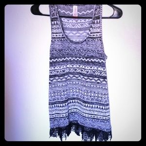 70's Style Lacy Tank Top